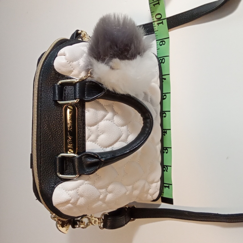 Mini heart quilted Betsy Johnson handbag